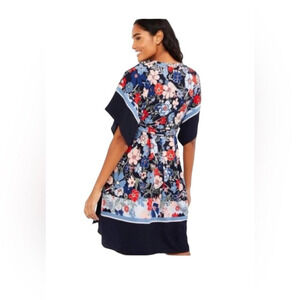 Motherhood Maternity Kimono Wrap Style Dress -Large Boxy Relaxed Fit Adjustable